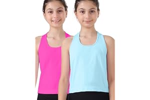 Attifall Grils Ribbed Tank Tops Racerback Seamless Crop Top for Teen Girl Athletic Workout Dance Tanks
