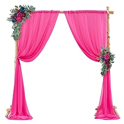 PARTISKY Wedding Arch Draping Fabric,2 Panels 18FT