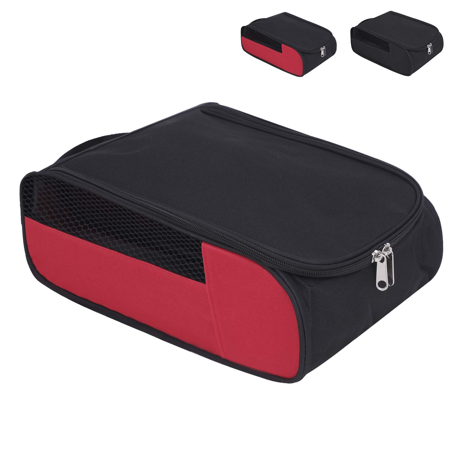 Portable Lightweight Travel Shoe Tote Bag, Breathable Dustproof Shoe Packing Storage Pouch Gym Duffel Bag Carrier Organizer with Handle for Sports, Sneaker, Trainer and Dance Shoes