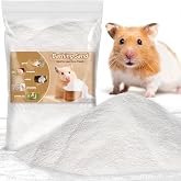 Sukh Hamster Sand Bath - White Fine Silica Sand, Hamster Hides &amp; Cleaning | Dust Free Sand Bath for Hamster, Guinea Pig, Chinchilla, Gerbil, Syrian Mice, Small Pet Cage Bedding Accessories,14oz
