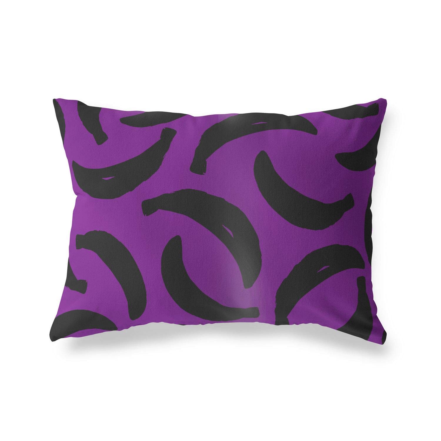 Bonamaison Decorative Cushion Cover Purple & Black, Throw Pillow Covers, Home Decorative Pillowcases for Livingroom, Sofa, Bedroom, Size: 35x50 Cm - Designed and Manufactured in Turkey