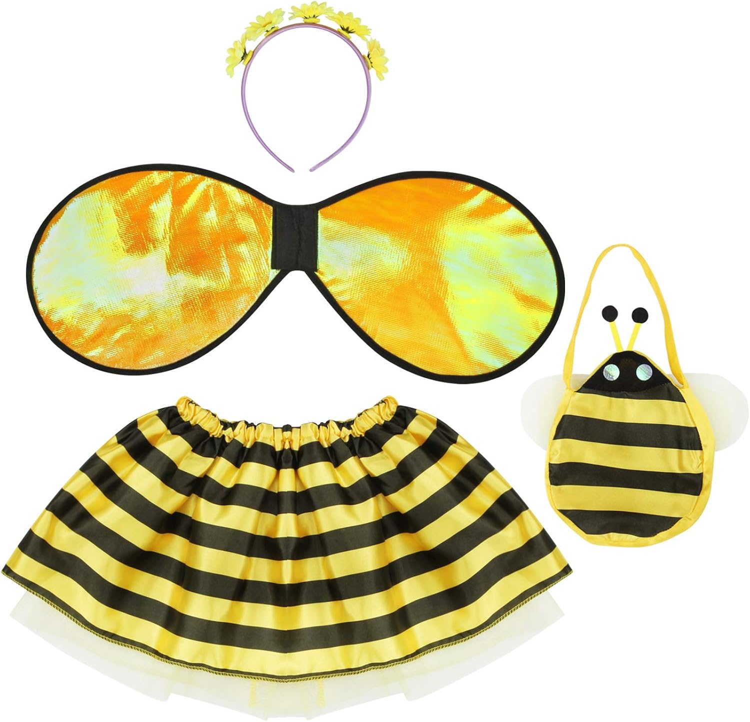 fedio Girls Princess Dress up Trunk Ladybug, Bee, Fairy Costume for Little Girls Toddlers Age 3-7: Clothing
