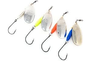 Prime Lures Weighted Fishing Spinners Real Silver