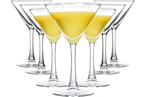 CYUFU Martini Glasses Set of 7, Classic Clear Cocktail Glasses Set for Espresso Martini, Cosmopolitan, Manhattan, Housewarmin