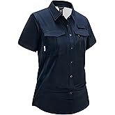 Haimont Women's Sun Protection Fishing Hiking Shirts Button Down Short Sleeve Water Resistant Quick Dry Outdoor