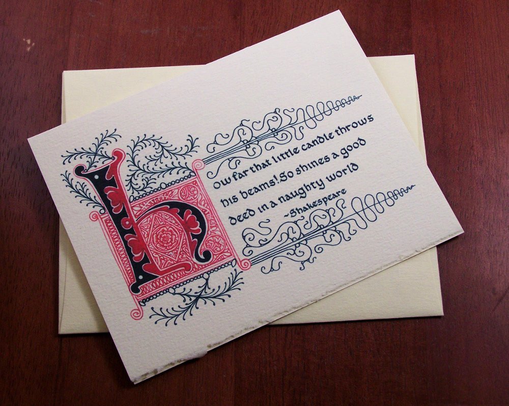 Amazon Shakespeare Quote Thank You Card Blank Note Card Handmade amazon-shakespeare-quote-thank-you-card-blank-note-card-handmade