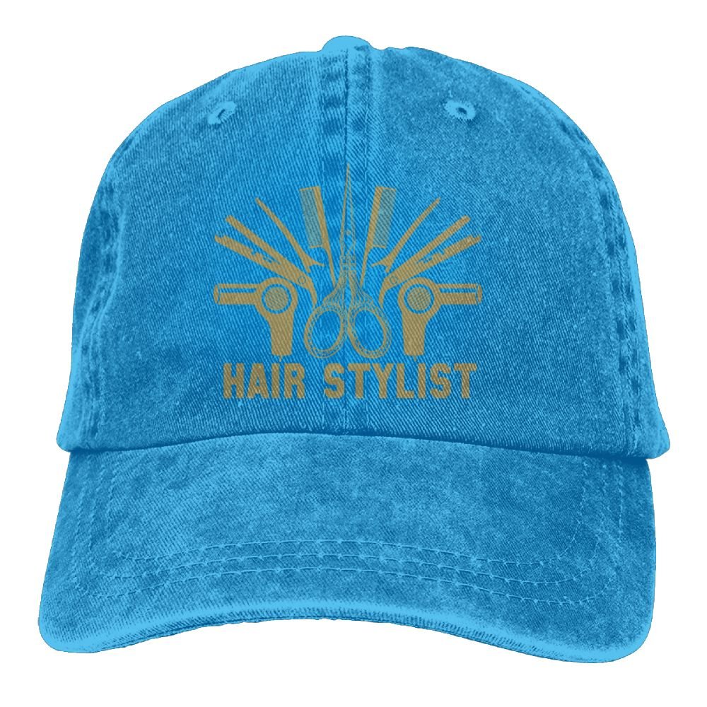 Arsmt Hair Stylist Barber Tool Denim Hat Adjustable Men Washed