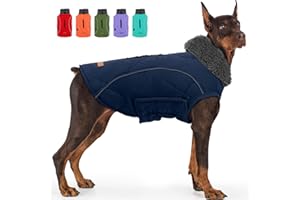 EMUST Dog Jackets, Small/Medium/Large Dog Coat for Winter, Pet Cold Winter Jacket for Large Dogs, Dark Blue, XL