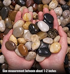NUPICK 10 Pound River Rocks, 0.8-1.3 Inches