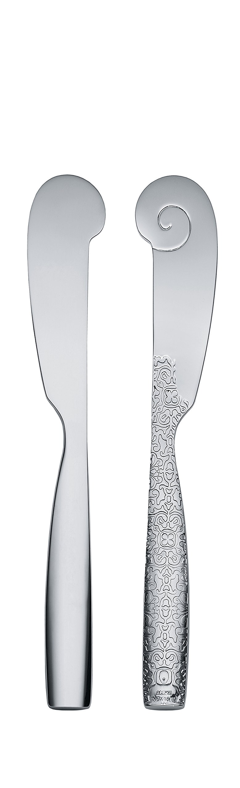 Alessi Dressed Butter Knives, Set of 6, Silver