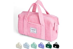 SPACEMATE Pencil Case Pouch Bag School Supplies for Girls, Cute Aesthetic Corduroy Pen Case, Large Big Capacity Zipper Stationery Bag for Women Teen Adults, Pink, 1600ml