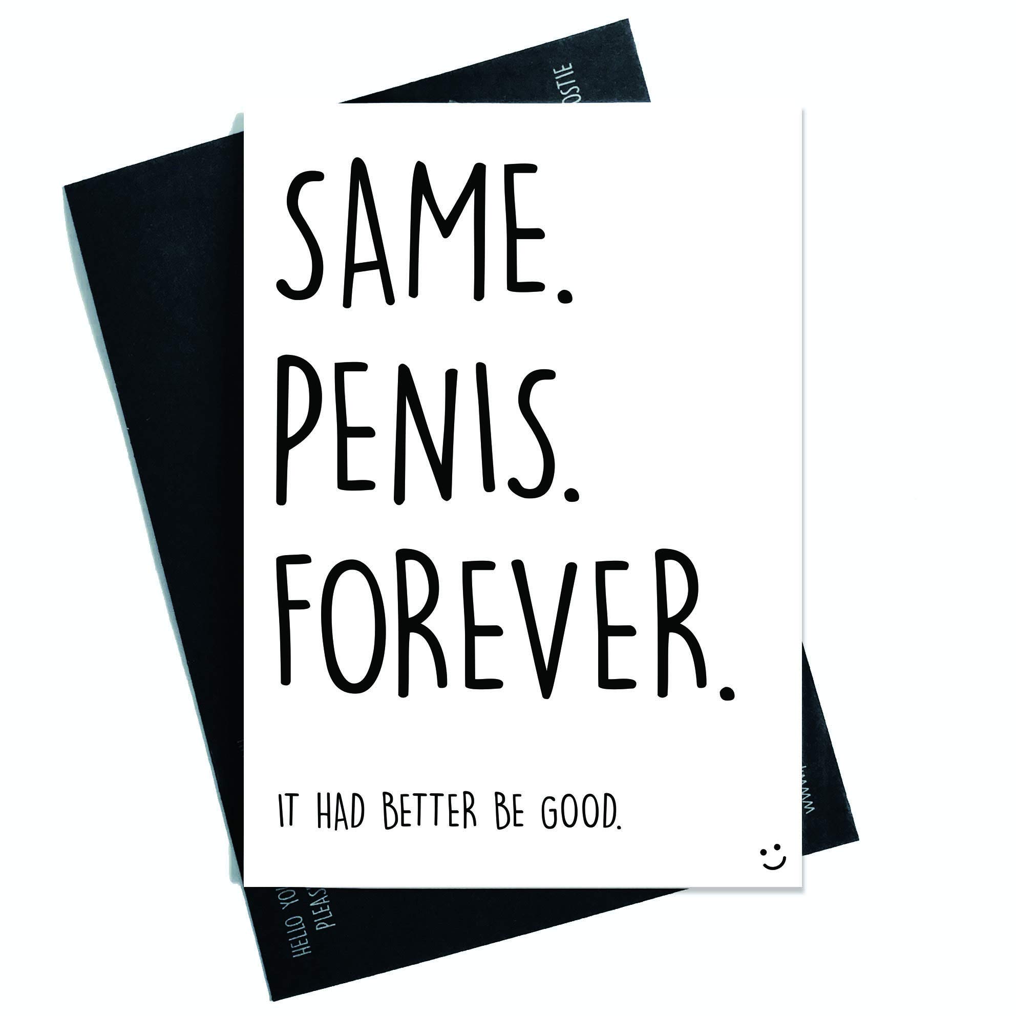 Funny Same Penis Forever Novelty Engagement Card Bride to Be Bachelorette Filthy Card Joke Rude Card Mature Hen Party Bridal Shower PC294