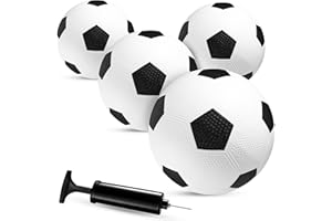 Size 3 Soccer Balls for Toddlers & Kids (4 Pack) - Youth Soccer Balls - Small Beginner Sports & Practice Playground Balls for