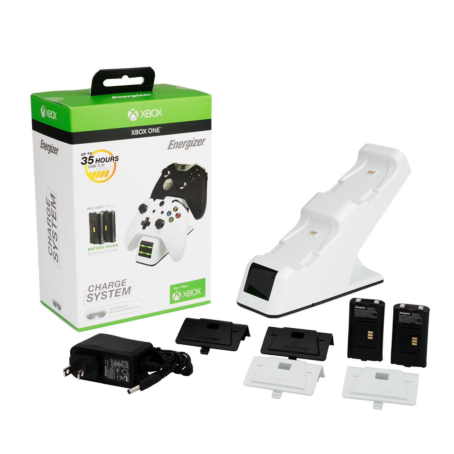 PDP Energizer Xbox One Controller Charger with Rechargeable Battery