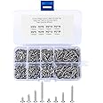 800 Pcs M2 Flat Head Self Tapping Screws, Small Cross Drive Head Self Tapping Woodworking Fastener Screws, Carbon Steel Self Drilling Screws Assortment Kit, 4/5/6/8/10/12/16/20mm