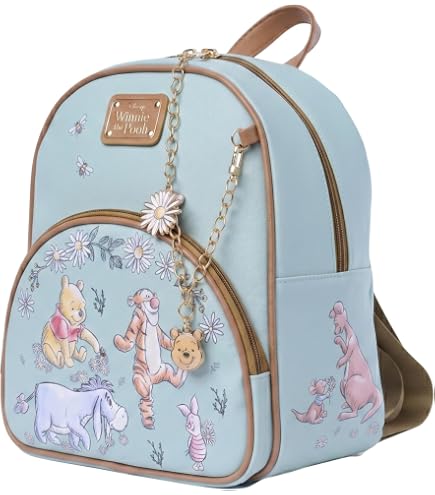 Loungefly Disney Eeyore Mini Backpack Handbag Print Strap Shoulder Bag Blue : Clothing, Shoes & Jewelry