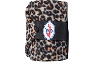 Professional's Choice Polo Wraps Double-Sided Fleece | Secure Hook and Loop Closure | Nine feet Long | Machine Washable | Cheetah