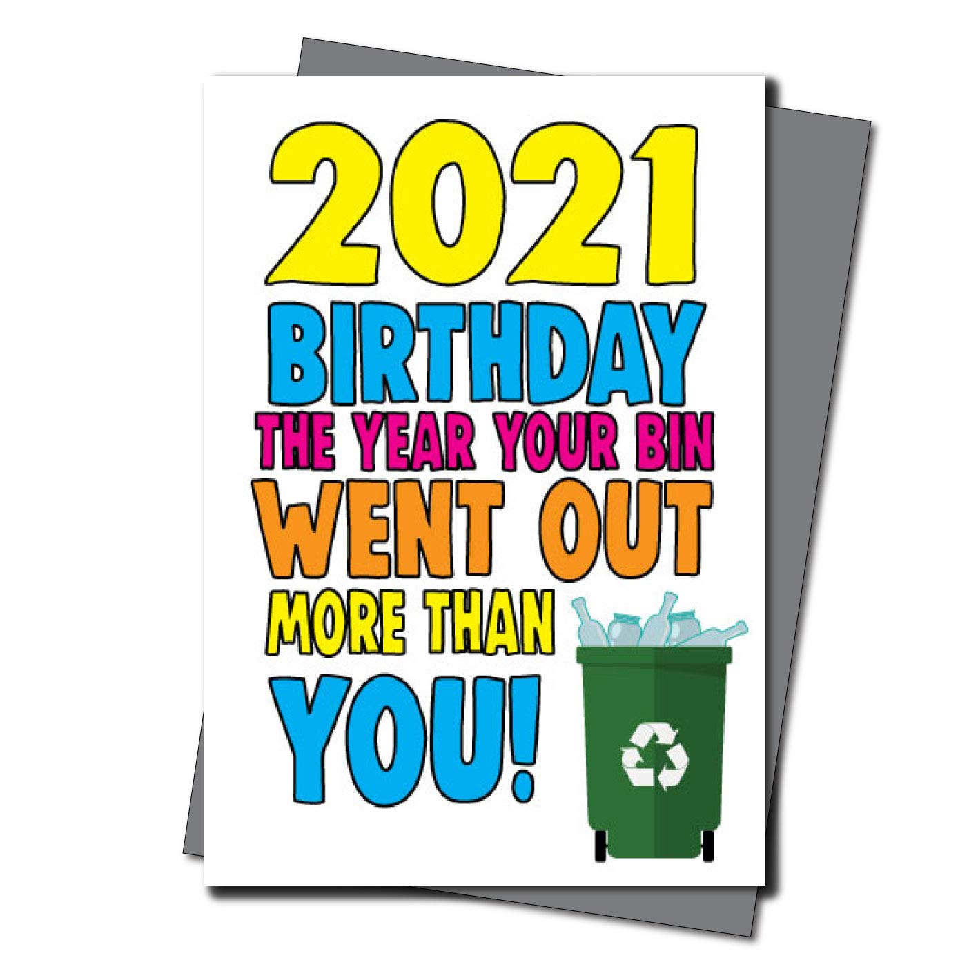 Lockdown Birthday Card for him her - Quarantine Birthday - Friend Birthday Cards -Witty Banter - CV44 The bin