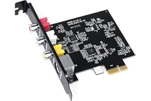 PCIE Video Capture Card, Ultra-Low Latency Pass-Through Capture Board for Retro Gaming & Legacy AV Devices, Compatible with W