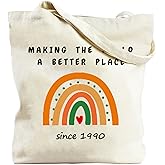 Xasopffe 1990 1991 1992 1993 1994 1995 1996 1997 1998 1999 Birthday Gifts for Women, Reusable Canvas Tote Bags for Shopping