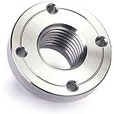 2 "mandriles de acero de la placa frontal del torno de madera, herramientas de los accesorios de la carpintería del hilo 1"-8