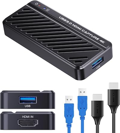 VIXLW 4K HDMI USB 3.0 Video Game Capture Card 1080P 60fps Live Stream PC PS5