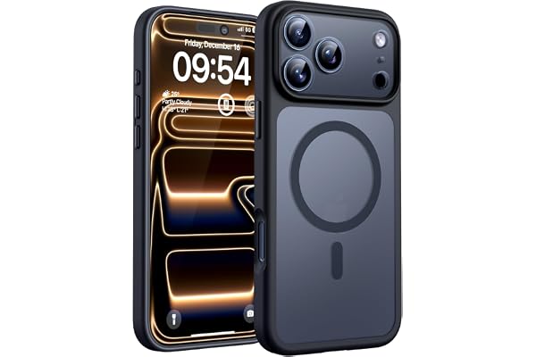 TOCOL for iPhone 17 Pro Max Phone Case, Compatible with Magsafe, Full Camera Protection, Built-in Magnetic Ring, Translucent 
