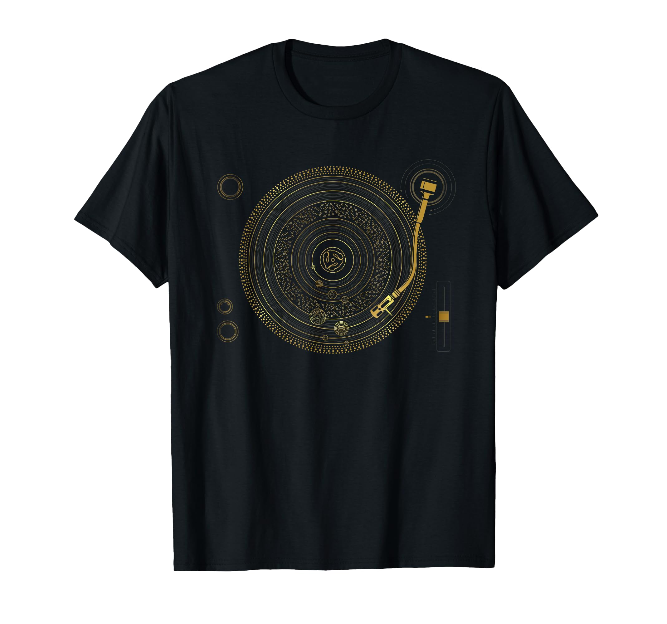 Photo 1 of **GREY **Space DJ graphic - Solar System Turntable EDM T-Shirt M