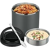 40oz Insulated Food Jar-Say Goodbye to Spills&Cold Meals|Ultimate Airtight Leak-Proof Lid Thermo for Hot Food, Wide Mouth Soup Thermos Lunch Box Container Adults|Stainless Steel with Folding Spoon