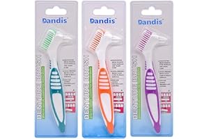 Chargenyang Denture Brush Dual Head Toothbrushes Hard Denture Cleaning Brush Denture Toothbrush Cleaning Brush False Teeth Br