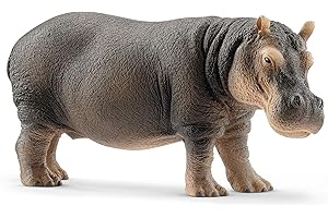 Schleich Wild Life Realistic Detailed Hippopotamus Figurine - Wild Hippo Figurine Toy for Play and Education, Highly Durable and Detailed, for Boys and Girls, Gift for Kids Ages 3+