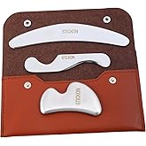 STICKON Stainless Steel Gua Sha 3 in 1 Muscle Scraper Tool Set, Guasha Kit Scraping Massage Tools IASTM Tools for Physical Therapy, Relieve Muscle Pain and Tension(STICKON-37)