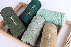NOANTA Emerald Macrame Cord 3mm x 109yards, Colored