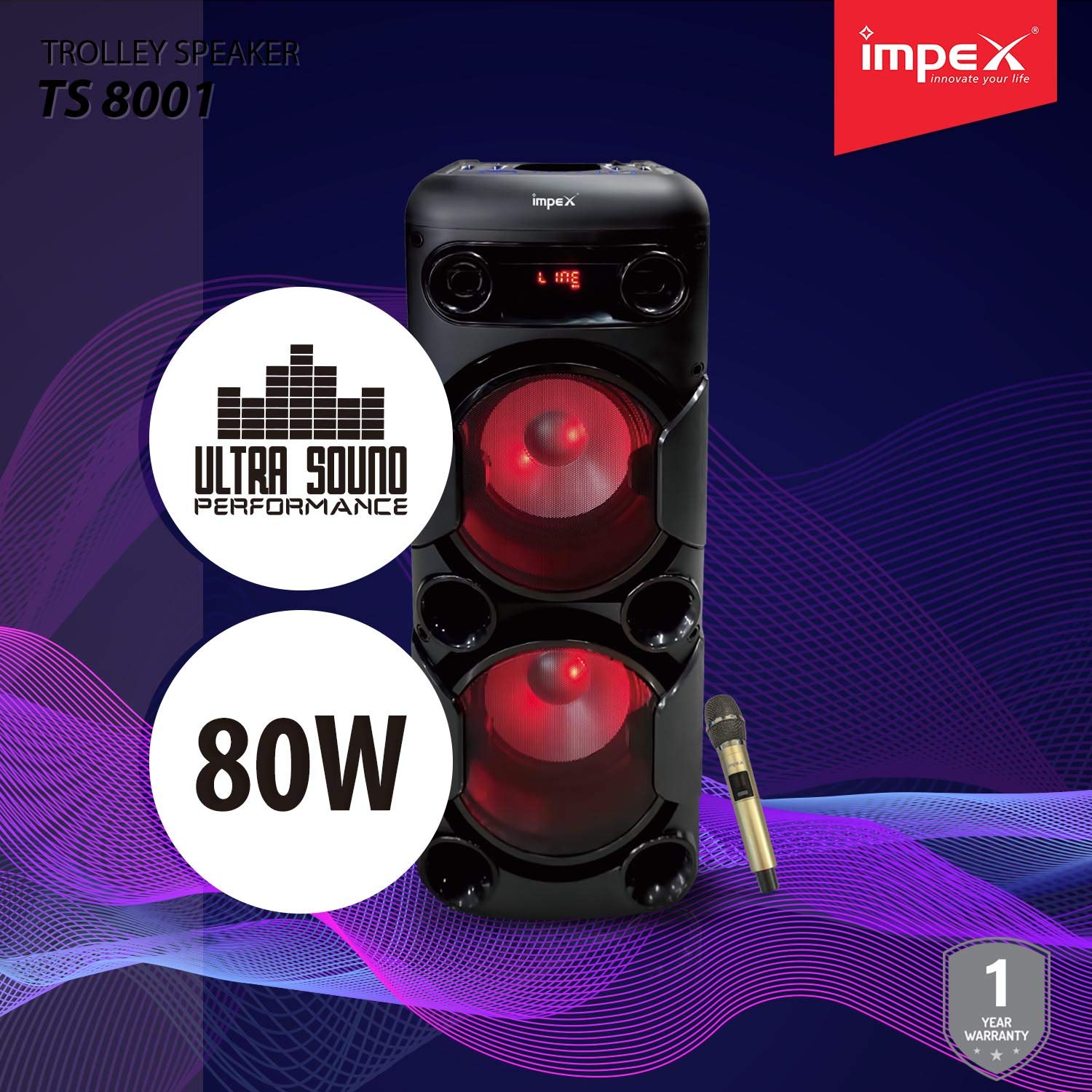 impex portable trolley speakers