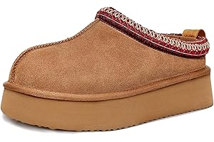 ZEXSAFETY Platform Slippers for Women Snow Winter Womens Slippers Fluffy House Slippers for Indoor and Outdoor