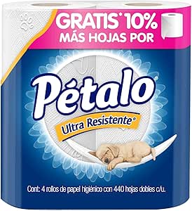 Petalo Petalo Papel Higienico Ultra Resistente 400 Hd 4 Pz, Pack of 1 ...