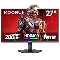 KOORUI Gaming Monitor, 27" 200Hz Fast IPS, FHD