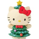 Enesco Sanrio by Jim Shore Hello Kitty Dressed as a Christmas Tree Miniature Figurine, 3.74 Inch, Multicolor