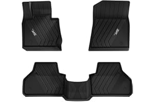 3W Floor Mats Compatible for BMW X3 F25 2011-2017 / BMW X4 2015-2018 Custom Fit TPE All Weather Anti-Slip Solid Odorless Floo