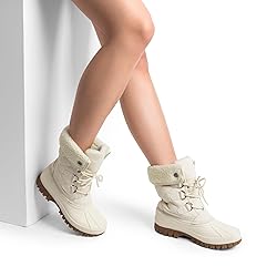 DREAM PAIRS Women's Winter Duck Boots Mid Calf Warm