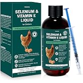 S + Vitamin E Liquid for Chickens, Poultry Nutritional Supplement for Antioxidant Support &amp; Daily Vitality, Easy-to-Mix Feed Additive for Backyard Flocks