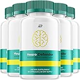 Neuro Defender Supplement Capsules – NeuroDefender Natural Blend Formula Focus Memory Support and Reviews (5 Pack – 300 Capsules)