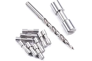 EZSMITH Corby Bolt Fasteners (10 Pack) with Step Drill for DIY Handles & Knife Handle Repair - USA Size (0.312 x 0.213 x 1.0 Inch) - (Stainless Steel) - for Full Tang Knives