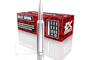 CK Formula 5.5" 50 Caliber Bullet Style Antenna, Silver, Universal Fit Replacement Antenna for Car Truck SUV, 6061 Aluminum & Copper Coil, Car Wash Safe, Pack 1