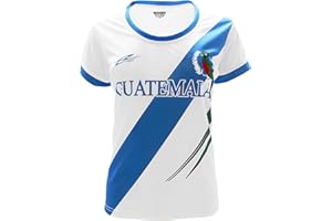 ARZA Guatemala Women Soccer Jersey Short Sleeve Pink/Blue/White Slim Fit