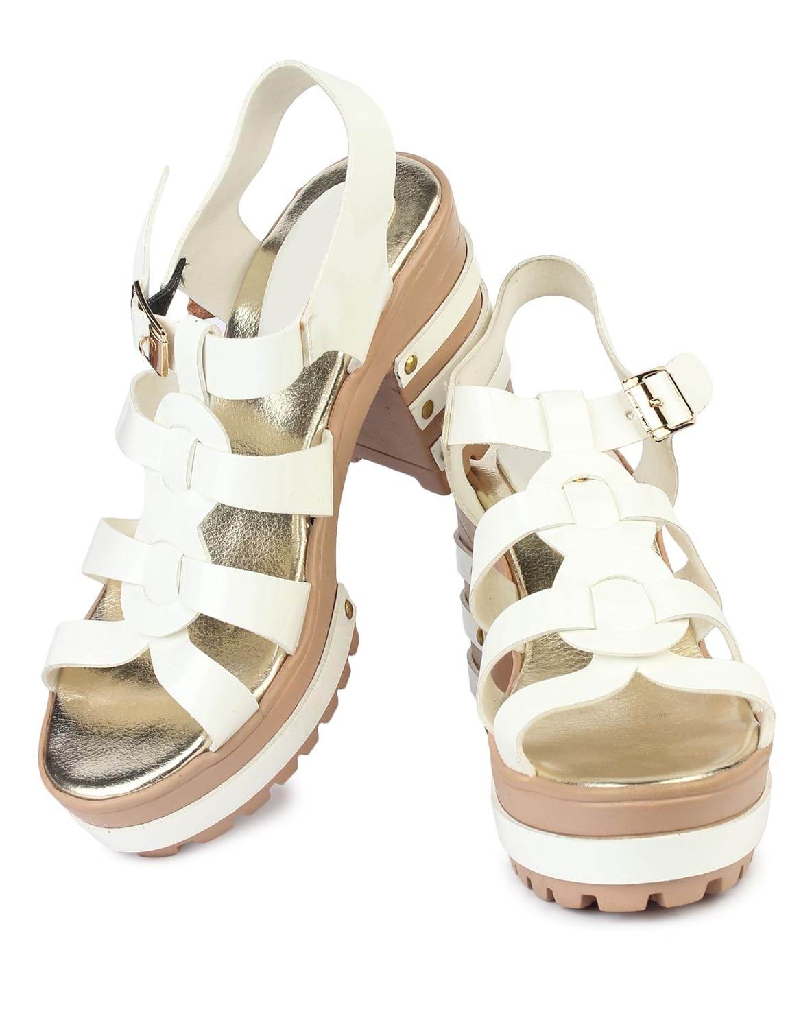 do bhai women's synthetic block heels