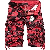 AOYOG Men's Camo Cargo Shorts Cotton