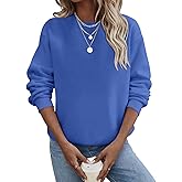 TICTICMIMI Women's Casual Crewneck Sweatshirts Long Sleeve Tops Loose Fit Fall Shirts