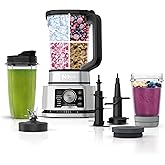 Ninja Foodi Power Blender &amp; Food Processor, 6 Functions, Silver, SS351 | smartTORQUE motor never stalls. 6 functions for smoothies, bowls &amp; dough. 72-oz pitcher + processor bowl + cups.