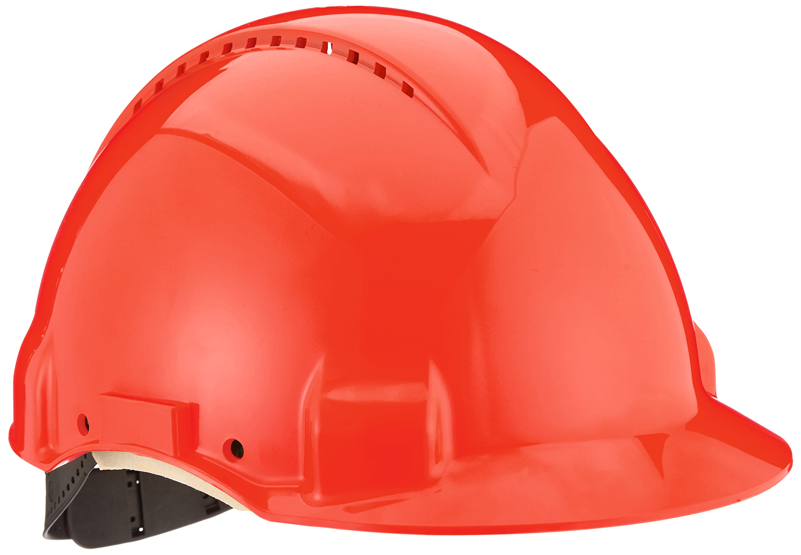 3M Hard Hat, Uvicator, Pinlock, Ventilated, Leather Sweatband, Red, G3000DUV-RD